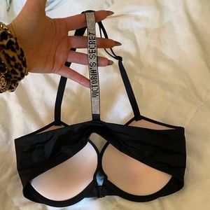 Victoria secret T-back rhinestone push bra.